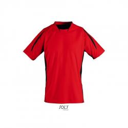 Męska koszulka sportowa SOL'S MARACANA 2 SSL-Red / Black