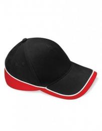 BEECHFIELD B171 Teamwear Competition Cap-Black/Classic Red/White