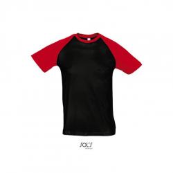 Kontrastowa koszulka SOL'S FUNKY-Black / Red