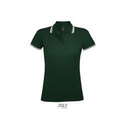 Damska kontrastowa koszulka polo SOL'S PASADENA WOMEN-Forest green / White