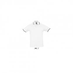 Męska kontrastowa koszulka polo SOL'S PRACTICE-White