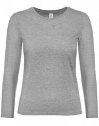 B&C Women´s T-Shirt #E190 Long Sleeve– Sport Grey (Heather)