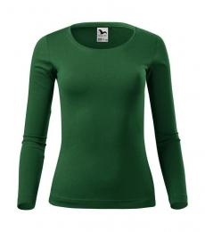 Koszulka damska z długim rękawem MALFINI Fit-T LS 169-zieleń butelkowa