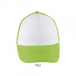 5-panelowa czapka z siatką SOL'S BUBBLE KIDS-White / Neon green
