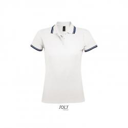 Damska kontrastowa koszulka polo SOL'S PASADENA WOMEN-White / Navy