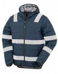 RESULT GENUINE RECYCLED RT500 Recycled Ripstop Padded Safety Jacket-Navy