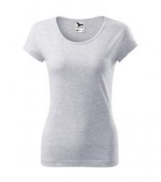 Koszulka damska MALFINI Pure 122-jasnoszary melanż
