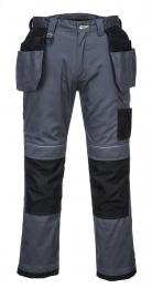 Wytrzymałe spodnie robocze z kaburami PORTWEST PW3 T602-Zoom Grey/Black Short