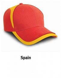 RESULT HEADWEAR RH62 National Cap-Spain Red/Yellow