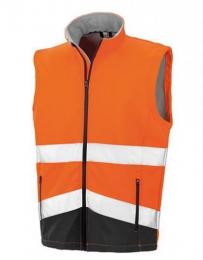 RESULT SAFE-GUARD RT451 Printable Safety Softshell Gilet-Fluorescent Orange/Black