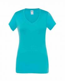 Damski t-shirt V-neck JHK TSUL SCL-Turquoise