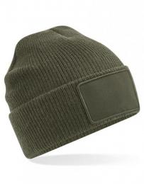BEECHFIELD B540 Removable Patch Thinsulate™ Beanie-Military Green
