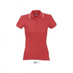 Damska kontrastowa koszulka polo SOL'S PRACTICE WOMEN-Red