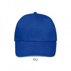 6-panelowa czapka z daszkiem SOL'S BUFFALO-Royal blue / White