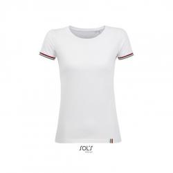 Koszulka t-shirt damska SOL'S RAINBOW WOMEN-White / Kelly green