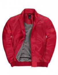 B&C Men´s Jacket Trooper– Red/Warm Grey