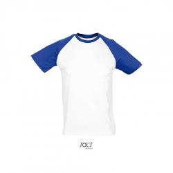 Kontrastowa koszulka SOL'S FUNKY-White / Royal blue