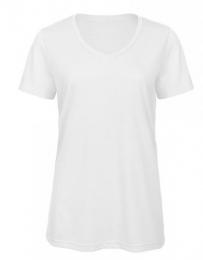 B&C Women´s V-Neck Triblend T-Shirt– White