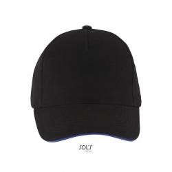 5-panelowa czapka z daszkiem SOL'S LONG BEACH-Black/Royal