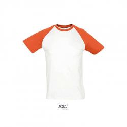 Kontrastowa koszulka SOL'S FUNKY-White / Orange