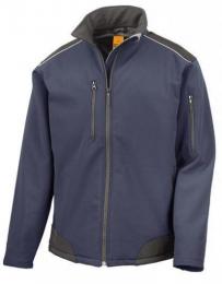 RESULT WORK-GUARD RT124 Ripstop Soft Shell Workwear Jacket With Cordura Panels-Navy/Black