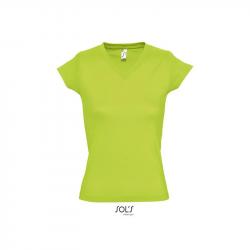 Damska koszulka V-neck SOL'S MOON-Apple green