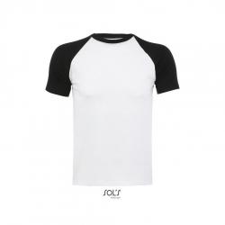 Kontrastowa koszulka SOL'S FUNKY-White / black