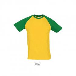 Kontrastowa koszulka SOL'S FUNKY-Gold / Kelly Green