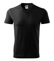 Męska koszulka MALFINI V-neck 102-czarny