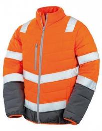 RESULT SAFE-GUARD RT325 Men´s Soft Padded Safety Jacket-Fluorescent Orange/Grey
