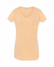 Damski t-shirt V-neck JHK TSUL SLB-Orange neon