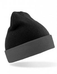 RESULT GENUINE RECYCLED RT930 Recycled Black Compass Beanie-Black/Grey