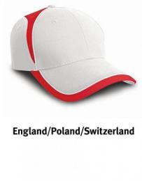 RESULT HEADWEAR RH62 National Cap-England White/Red