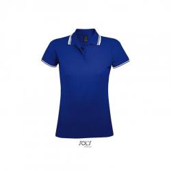 Damska kontrastowa koszulka polo SOL'S PASADENA WOMEN-Royal blue / White