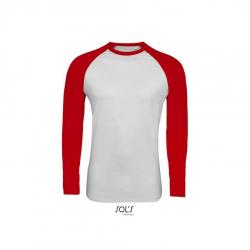 Koszulka z długim rękawem SOL'S FUNKY LSL-White / Red