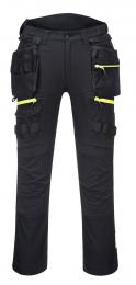 Robocze spodnie stretch z kieszeniami kaburowymi PORTWEST DX4 DX440-Black Short