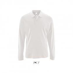 Męska koszulka polo z długim rękawem SOL'S PERFECT LSL MEN-White