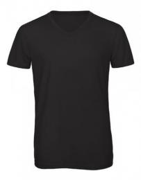 B&C Men´s V-Neck Triblend T-Shirt– Black