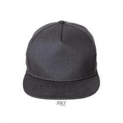 5-panelowa czapka z prostym daszkiem SOL'S SONIC-Dark grey