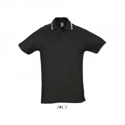 Męska kontrastowa koszulka polo SOL'S PRACTICE-Black