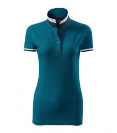Damska koszulka polo MALFINI PREMIUM Collar Up 257-petrol blue