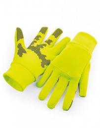 BEECHFIELD B310 Softshell Sports Tech Gloves-Fluorescent Yellow