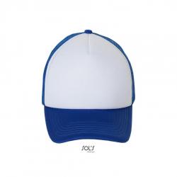 5-panelowa czapka z siatką SOL'S BUBBLE-White / Royal blue