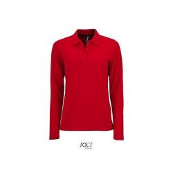Damska koszulka polo z długim rękawem SOL'S PERFECT LSL WOMEN-Red