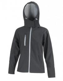 RESULT CORE RT230F Women´s TX Performance Hooded Soft Shell Jacket-Black/Grey