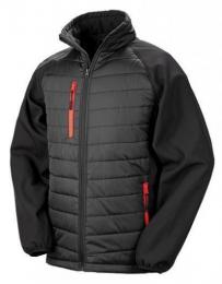 RESULT GENUINE RECYCLED RT237 Recycled Black Compass Padded Softshell-Black/Red