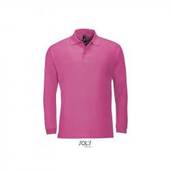 Męska koszulka polo z długim rękawem SOL'S WINTER II-Flash pink