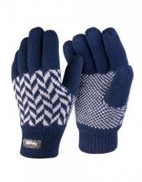 RESULT WINTER ESSENTIALS RC365 Pattern Thinsulate Glove-Navy/Grey