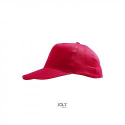 5-panelowa czapka z daszkiem SOL'S SUNNY KIDS-Red