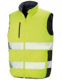 RESULT SAFE-GUARD RT332 Reversible Soft Padded Safety Gilet-Fluorescent Yellow/Navy